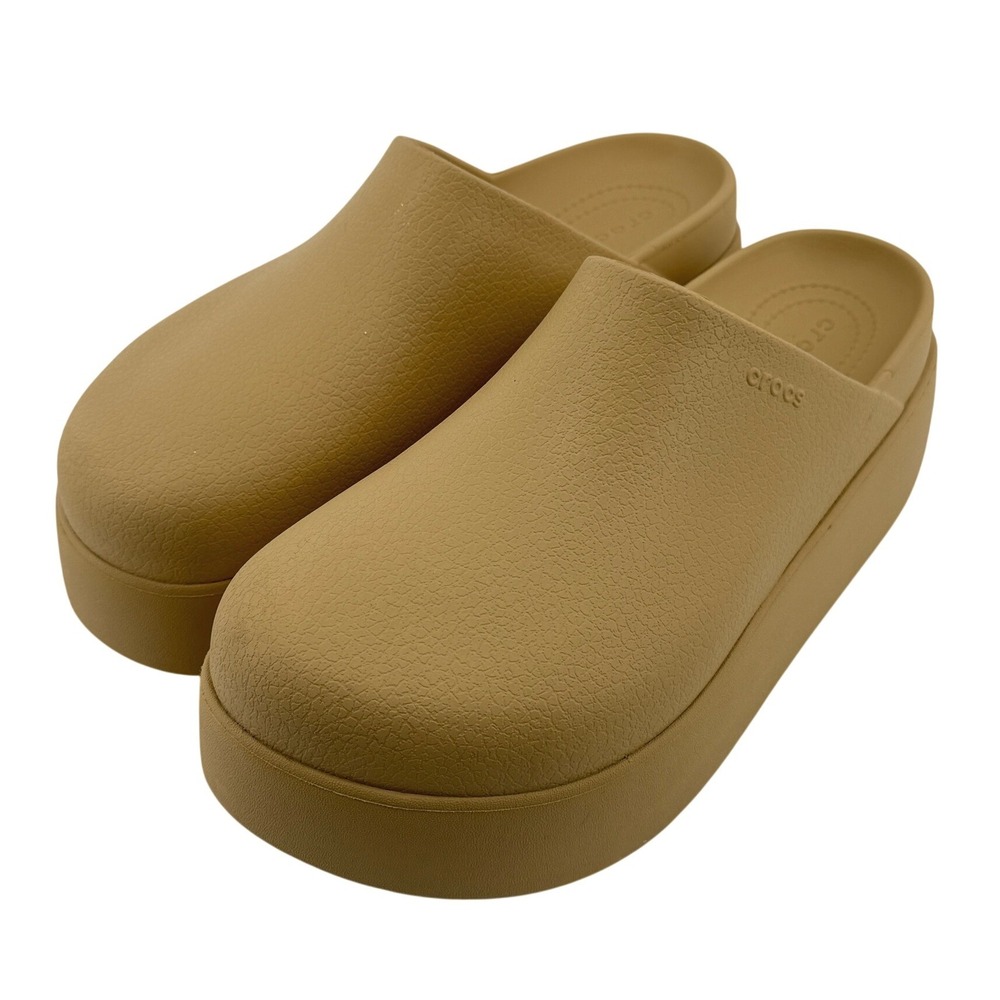 Crocs Dylan Platform Clog Mule Wheat Tan Women 10 Chunky Y2K Casual Slip On